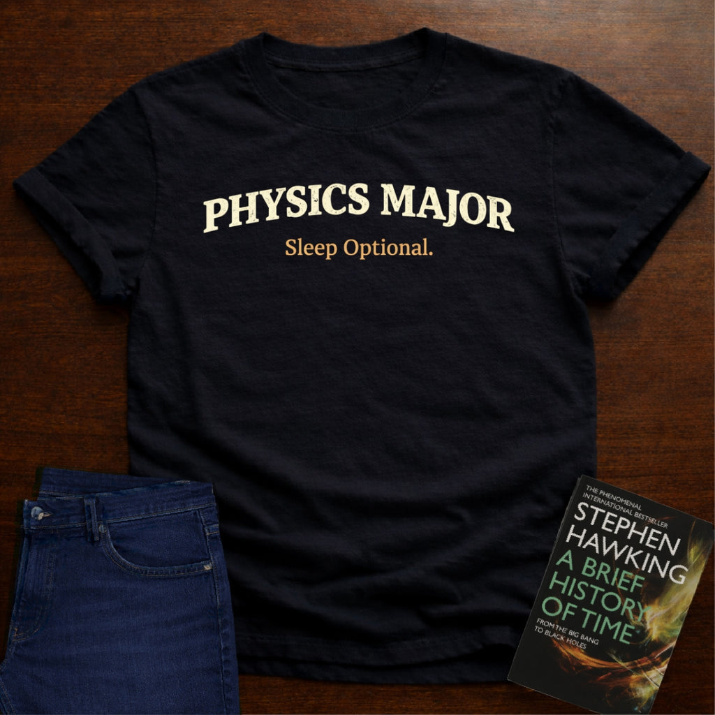 PHYSICS MAJOR SLEEP OPTIONAL. T-SHIRT
