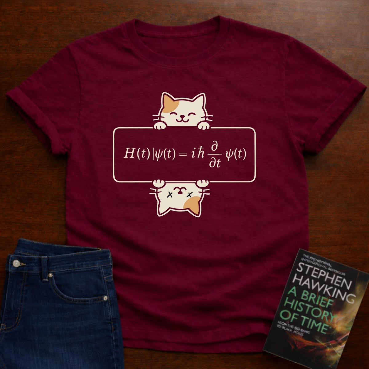 Schrodinger's Cat and Equation T-SHIRT