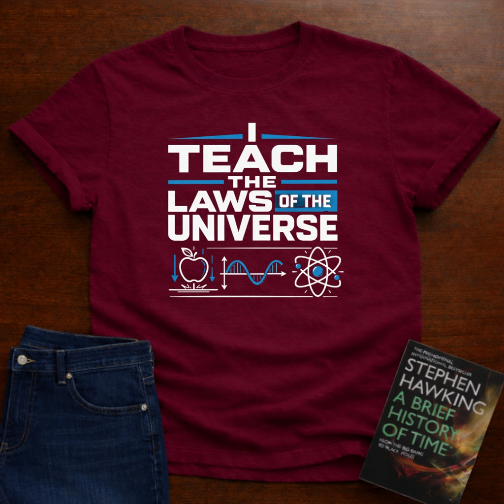 I TEACH THE LAWS OF THE UNIVERSE T-SHIRT