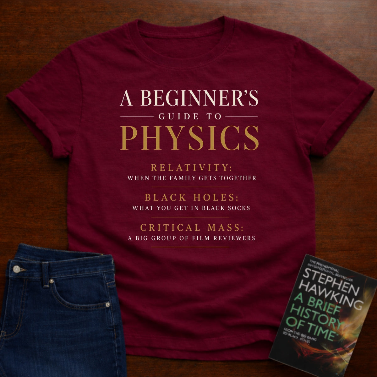 A BEGINNER’S GUIDE TO PHYSICS. T-SHIRT