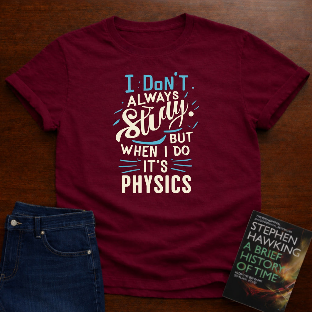 I DON'T ALWAYS STUDY, BUT WHEN I DO, IT'S PHYSICS T-SHIRT