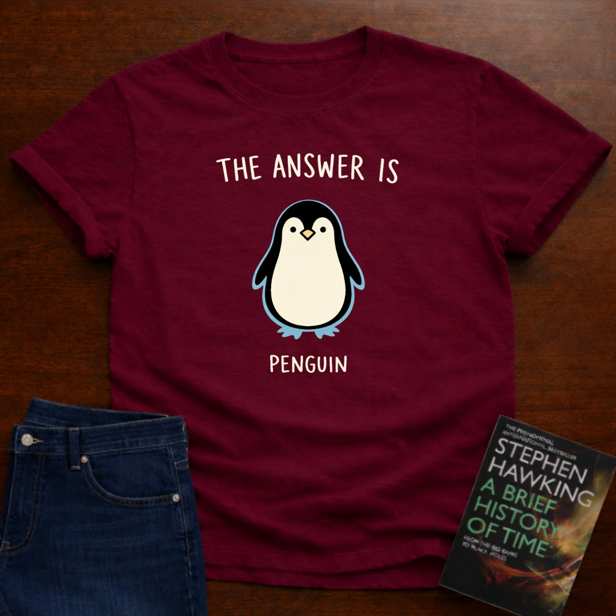 THE ANSWER IS PENGUIN. T-SHIRT