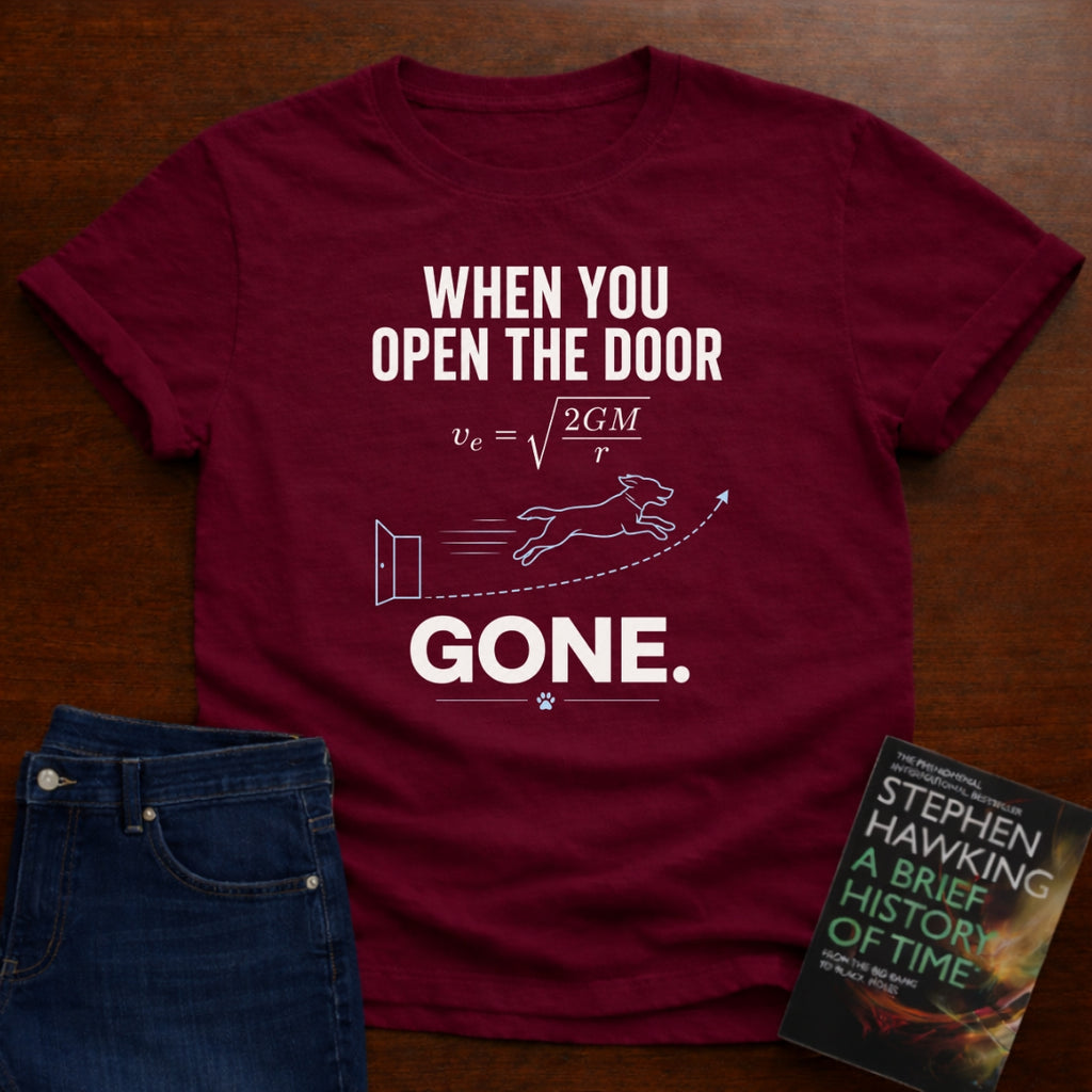 WHEN YOU OPEN THE DOOR, GONE. T-SHIRT