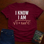 I KNOW I AM √(1+tan²C). T-SHIRT