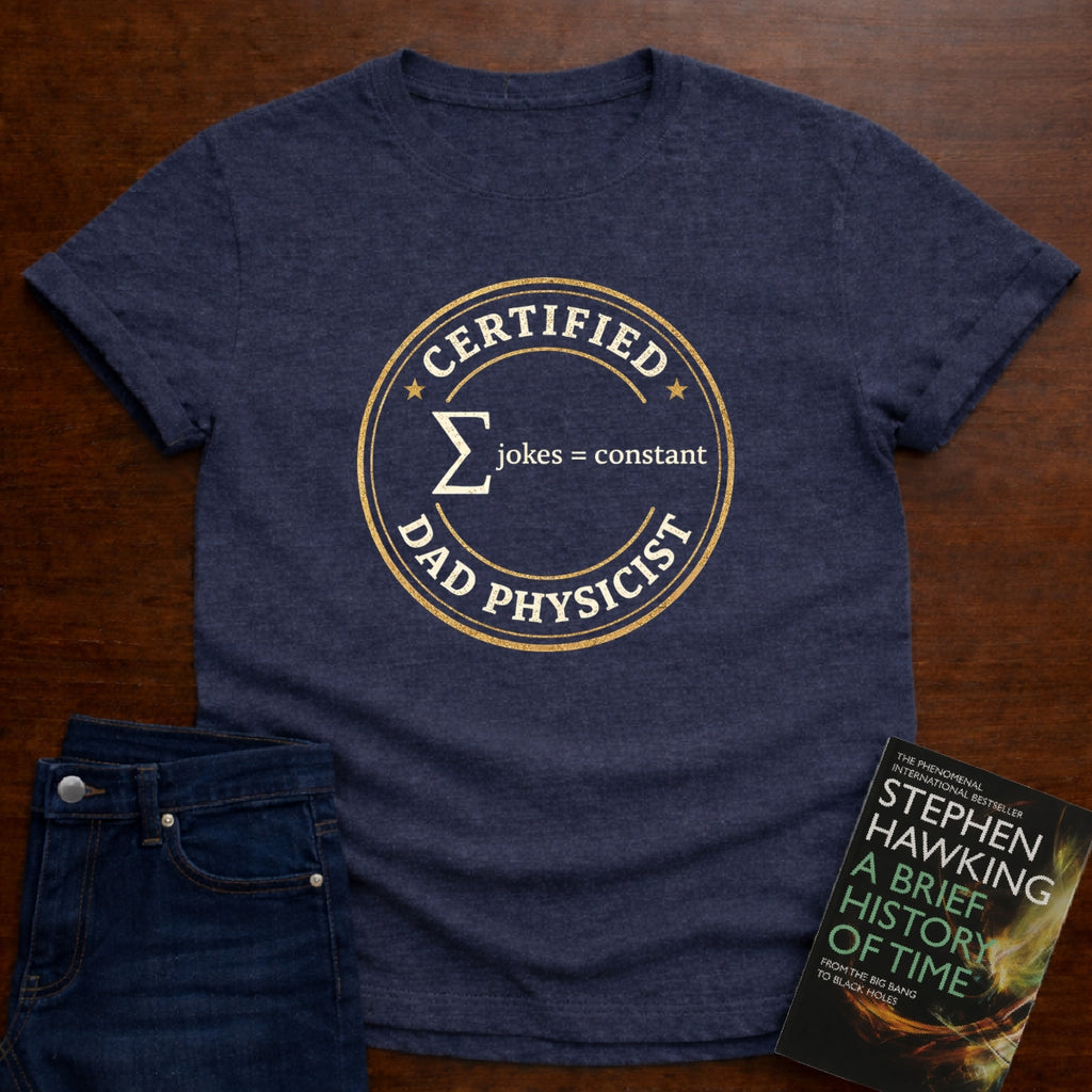 CERTIFIED DAD PHYSICIST. T-SHIRT