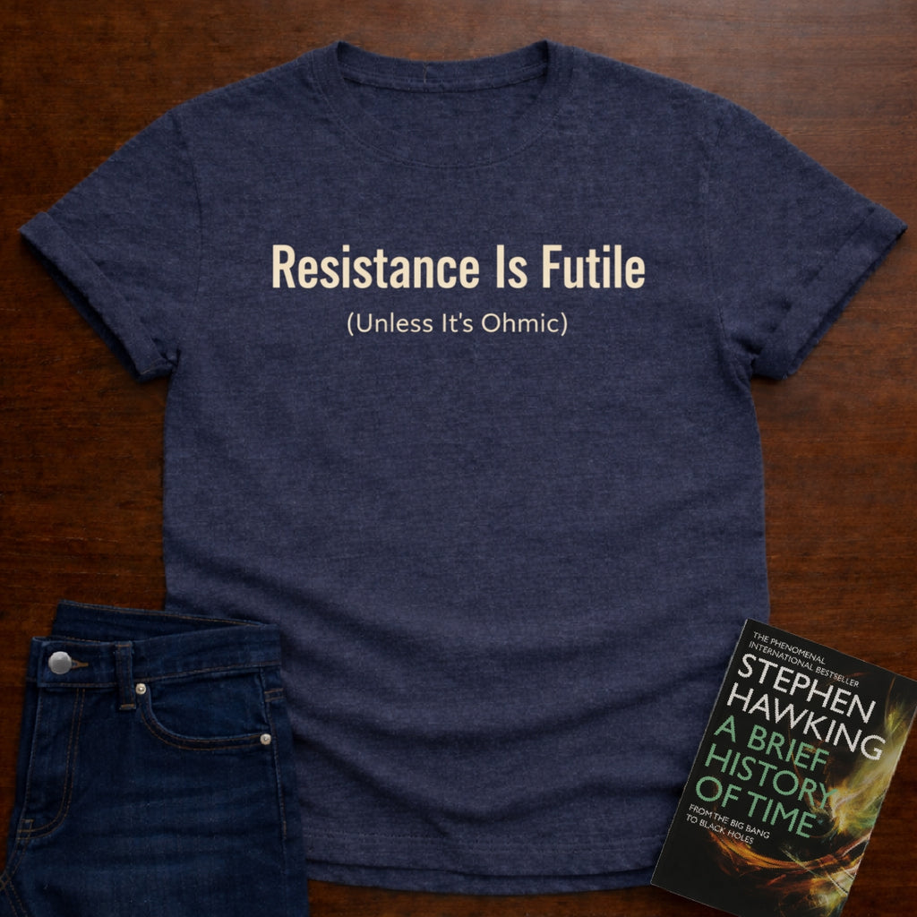 RESISTANCE IS FUTILE  (UNLESS IT'S OHMIC). T-SHIRT