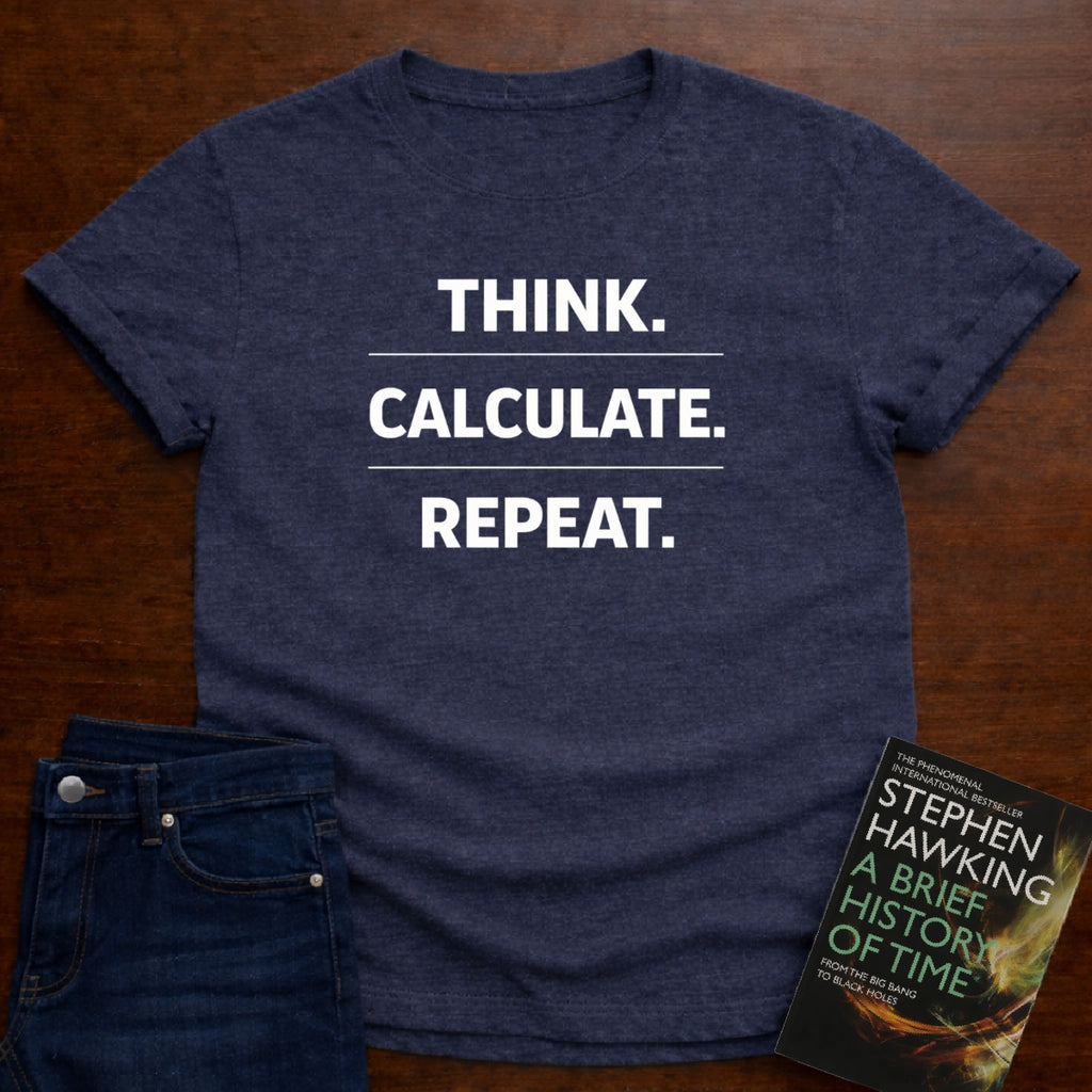 THINK. CALCULATE. REPEAT. T-SHIRT