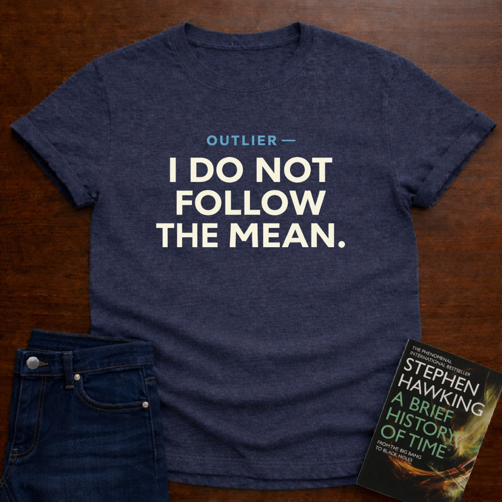 OUTLIER — I DO NOT FOLLOW THE MEAN. T-SHIRT