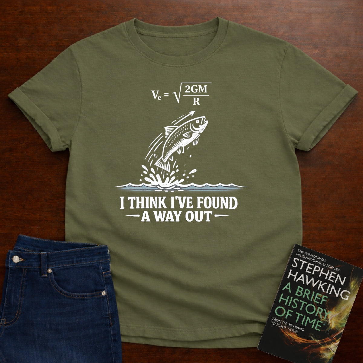 ESC. VELOCITY FISHING PHYSICS T-SHIRT
