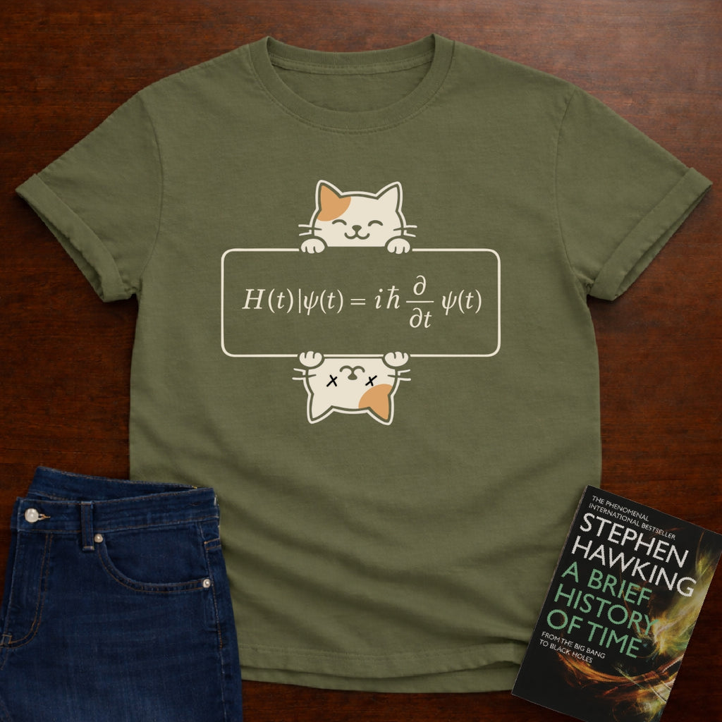 Schrodinger's Cat and Equation T-SHIRT