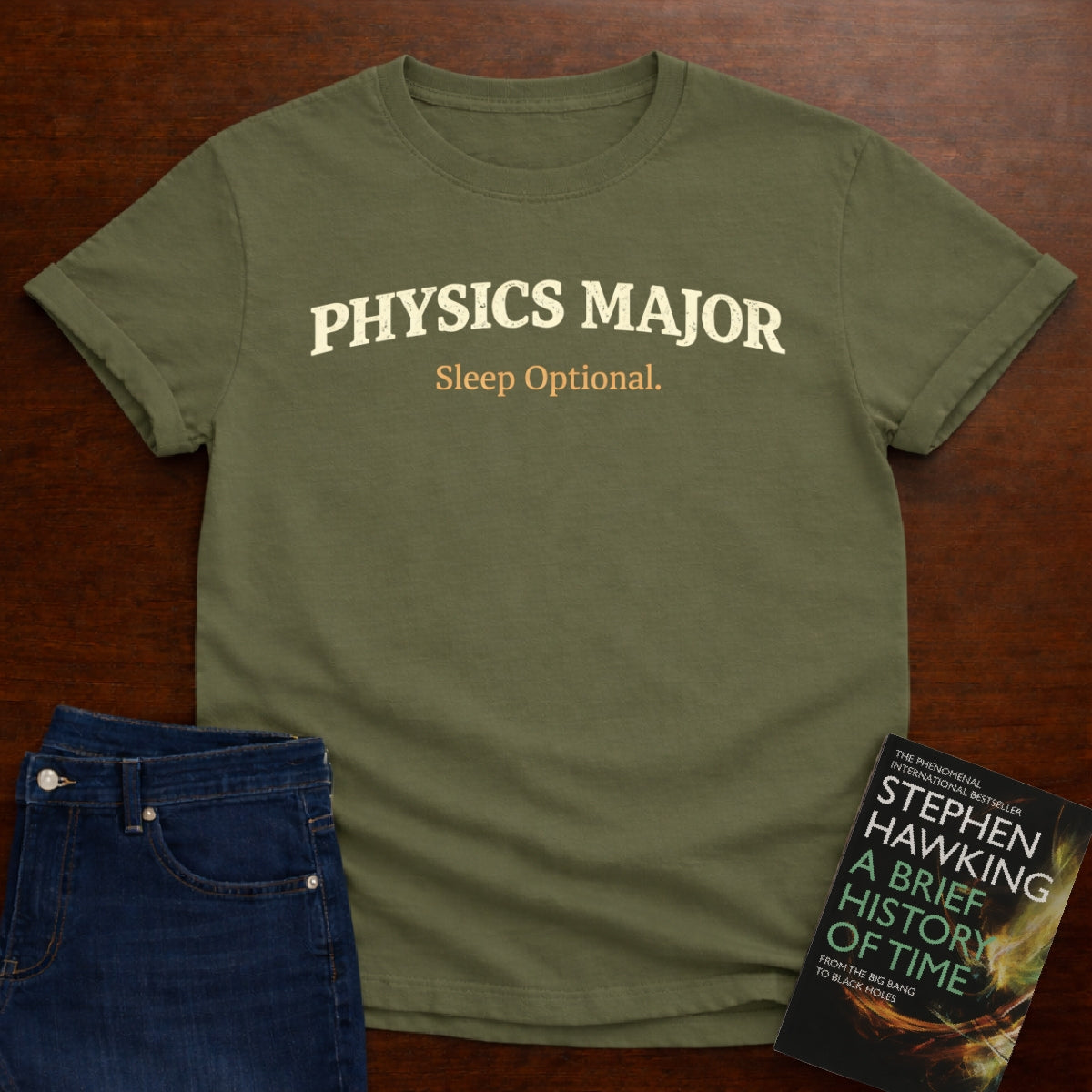 PHYSICS MAJOR SLEEP OPTIONAL. T-SHIRT