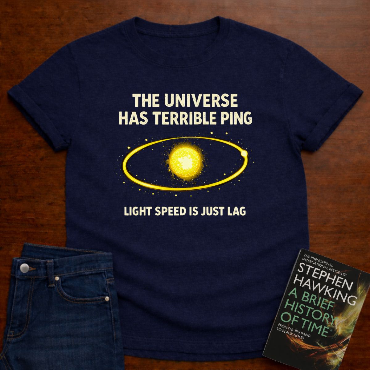 THE UNIVERS HAS TERRIBLE PING T-SHIRT
