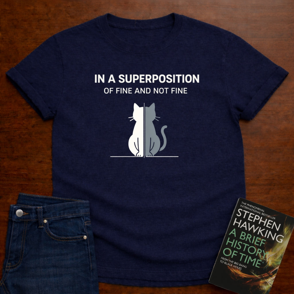 IN A SUPERPOSITION OF FINE AND NOT FINE T-SHIRT