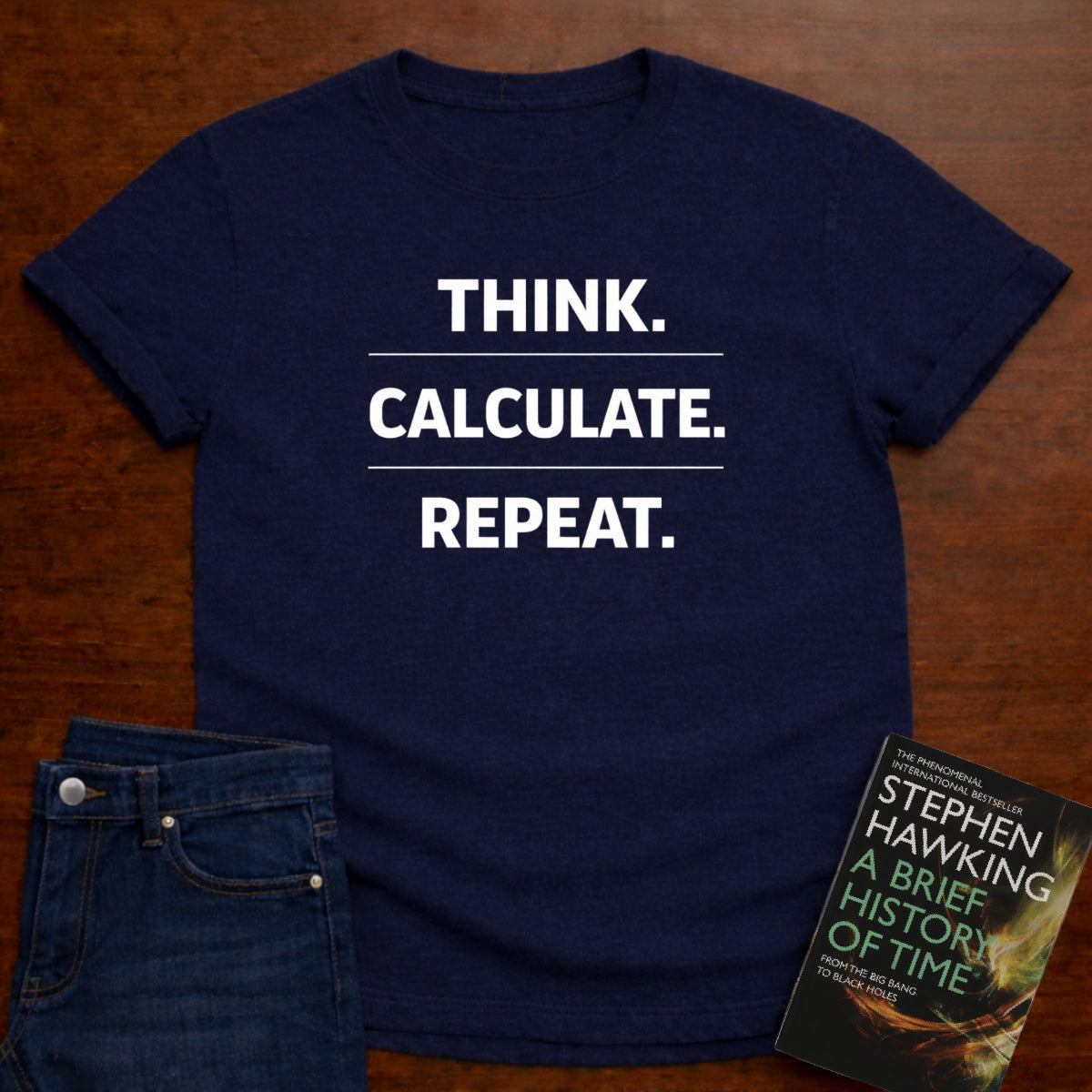 THINK. CALCULATE. REPEAT. T-SHIRT